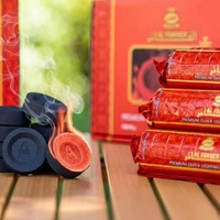 GOLDEN GLOW Briquettes de charbon de bois de noix de coco en bois dur de bambou de haute qualité 45 mm pour narguilé chicha barbecue et encens