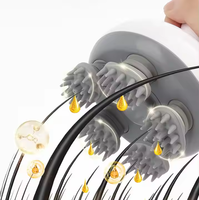 Masseur électrique du cuir chevelu à 5 doigts, masseur de tête sans fil, griffes en silicone, pétrissage, rechargeable, portable, relaxation du cuir chevelu