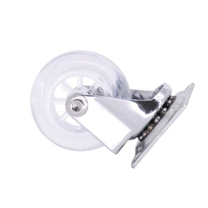 Roue mobile de meubles transparente de 50mm de meubles en PU avec roulettes à plaque pivotante à 360 degrés pour roues de chaise - Product Image 4