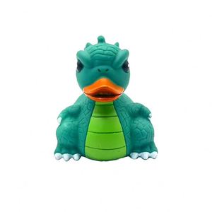 Canard en caoutchouc Dragon atomique personnalisé de 3 pouces, jouet de bain pour bébé, flottant, couineur/éclabousseur, en vrac - Product Image 4