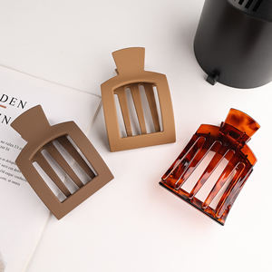 Vintage kore kadın ördek gagası saç tokası reçine geometrik plastik kızlar için saç aksesuarları mat tokalarım firkete PC malzeme - Product Image 6