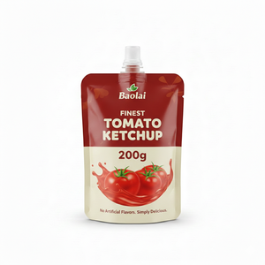 Pochette à bec verseur personnalisée pour purée alimentaire avec bouchon <span class=keywords><strong>anti</strong></span>-suffocation, sachet souple pour ketchup tomate, aliments pour bébés et enfants - Product Image 6