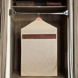Sac de vêtement en coton jaune écologique avec taille personnalisée pour le shopping, anti-poussière, <span class=keywords><strong>rangement</strong></span> - Product Image 3