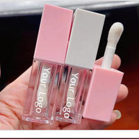 Tubes de brillant à lèvres de luxe dégradé rose mignon, contenants en plastique pour huile à lèvres, blush et baume à lèvres