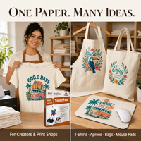 Papier transfert thermique jet d'encre OEM pour t-shirts en coton clair – Feuilles imprimables thermocollantes pour projets de décoration de vêtements DIY