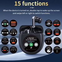 Casque audio sans fil TWS YX35 avec écran tactile LCD, carte TF, batterie grande capacité, BT5.4, ANC, ENC, haut-parleur externe