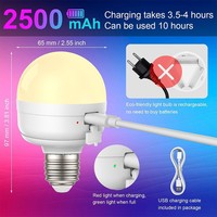 Ampoule LED rechargeable personnalisable avec télécommande et minuterie, 3 CCT RGB, intensité variable, fixation magnétique, veilleuse, ampoules LED E27 E26 pour la maison