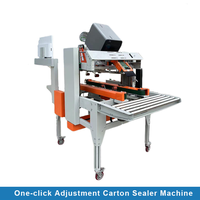 Machine à sceller les boîtes de carton en un clic, réglable, électrique, stable, automatique, fonction d'étiquetage d'impression