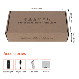 BORUIT – éclairage avant de vélo rechargeable par USB, éclairage LED de nuit, étanche IP64 - Product Image 6