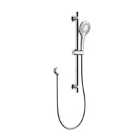 Ensemble de robinet de douche rond en laiton chromé brossé or dissimulé douche pluie salle de bain douche ensemble de mélangeur chaud froid grue
