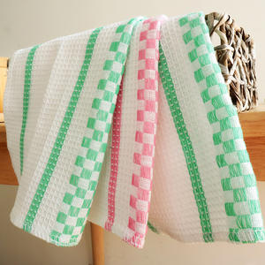 Chiffon de cuisine en coton de style japonais, rectangulaire, super absorbant, rose, vert, motif géométrique, pour casseroles et poêles - Product Image 4