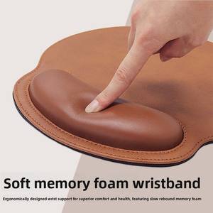 Alfombrilla <span class=keywords><strong>de</strong></span> Ratón Duradera <span class=keywords><strong>de</strong></span> Cuero PU con Superficie Suave, Reposamuñecas, Alfombrilla para Teclado y Ratón <span class=keywords><strong>de</strong></span> Juego - Product Image 2