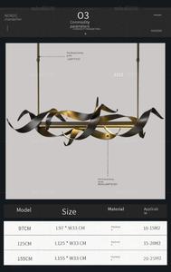 Jylighting hiện đại Bắc Âu kim loại đèn chùm treo ánh sáng mặt dây chuyền màu đen xoắn ốc trang trí nhà bếp nhà hàng đèn chùm - Product Image 3