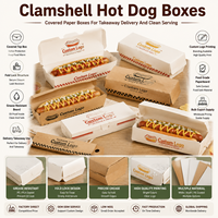 Plateau de service pour hot-dogs, manchon anti-graisse en carton ondulé, pour la restauration événementielle, usine OEM ODM pour la vente de produits alimentaires de commodité