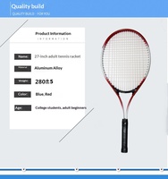 Ensemble de raquettes de tennis en alliage d'aluminium en forme de goutte d'eau pour hommes, femmes, débutants, étudiants, amateurs, juniors, entraînement, durable, nylon résistant aux chocs