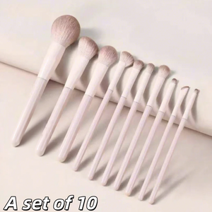 Juego de Brochas de Maquillaje Veganas de Alta Calidad, 10 Piezas, con Mango de Madera Rosa, <span class=keywords><strong>para</strong></span> Delineador de Ojos, Profesional - Product Image 4