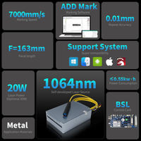 Machine de marquage laser à fibre de bureau 20W-50W, gravure métallique de précision 0,01 mm avec axe rotatif pour bijoux et bagues