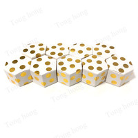 Mini-boîte en carton personnalisée pour barre chocolatée, forme hexagonale simple, avec estampage à chaud doré en PET, gaufrage, pour produits alimentaires
