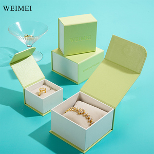 Custom Logo Color Paper Magnetic Jewelry Packaging <b>Box</b> Eco-Friendly Gift <b>Box</b> for Ring Necklace <b>Earring</b> Bracelet - Product Image 2