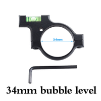 Support de lunette de chasse ECHAIN 34 mm en alliage d'aluminium 6063-T6 noir mat avec niveau à bulle de précision