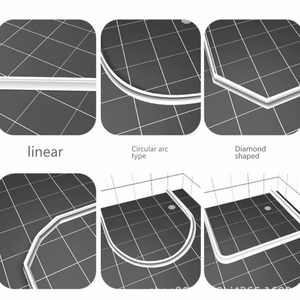 Barriera Autoadesiva in Silicone per Doccia, Guarnizione Inferiore per Porta Doccia, Protezione Antispruzzi per Bagno e Cucina - Product Image 2