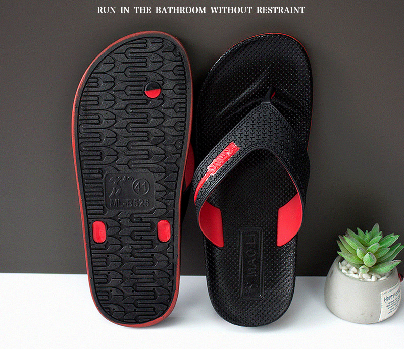 New Summer Men Beach Flip-flops Slippers PVC Non-slip Sandals Outdoor Casual Shoes