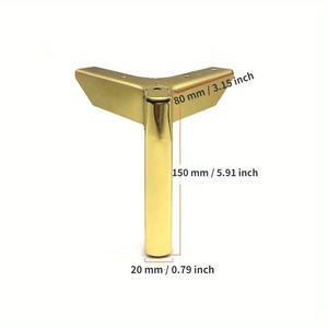 Patas de Muebles de Lujo en Cromo Dorado de 6 Pulgadas, Patas Metálicas Modernas para Mesitas de Noche, Bancos y Sofás [Originales] Empacadas para Envío - Product Image 2