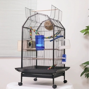 Offre Spéciale grande volière extérieure <span class=keywords><strong>Cage</strong></span> à oiseaux couleur noire Style Simple pour perroquet élevage motif solide en gros boîte de Cages à oiseaux pour animaux de compagnie - Product Image 3