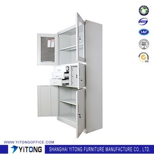 Classeur de bureau Secret Safe à étagères réglables avec serrure Classeur de stockage vertical en métal - Product Image 2