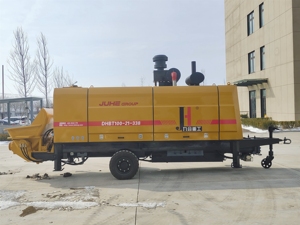 Pompe à béton diesel DHBT100S-21 JIUHE, prix d'usine, 100 m³/h, montée sur remorque, pour les projets de construction de routes et de ponts - Product Image 6
