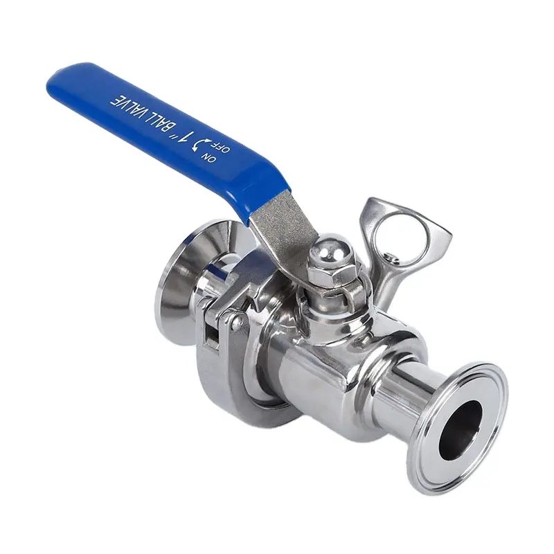 TKFM Stainless Steel 304 Tri Clamp Welding Sanitary No Retention Quick Loading Ball Valve 1/4"~4"