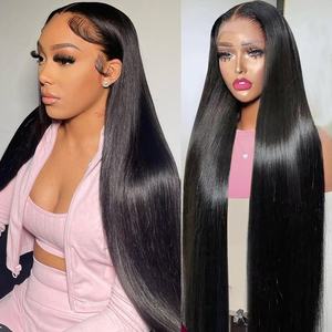 Pelucas Frontales de Encaje HD 9x6 al por Mayor, Cabello Indio Largo y Liso de Color Rojizo, Pre-Plucked, con Nudos Decolorados, sin Pegamento, Cabello Humano - Product Image 5