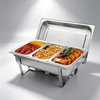 Bestseller Jasonlon JCL433-1 Buffet Speisenwärmer Edelstahl Hotel Chafing Dish Catering-Ausrüstung Rechteckiger Klapprahmen Alkoholbetrieben