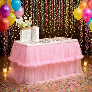 New Tutu <strong>Table</strong> <strong>Skirt</strong> for Birthday Wedding Baby Shower - Product Image 4