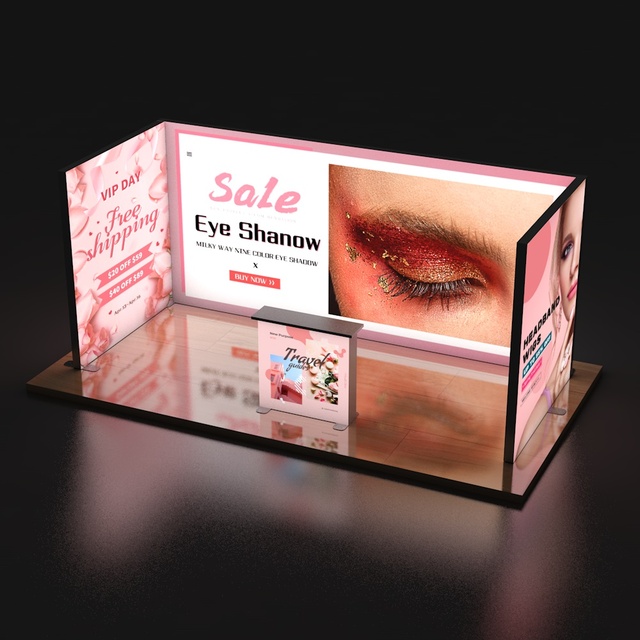Reusable Backlit Fabric Light Box Modular Light Box Portable Trade Show Booth Portable Exhibition Stand Exhibition Lightbox
