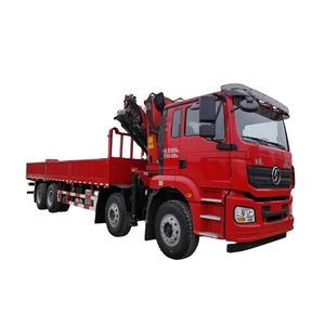 Camion grue à flèche pliante Shacman Delong 16 tonnes, véhicule de transport à plateau large pour levage et transport - Product Image 1