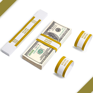 Correas para Billetes Codificadas por Colores ABA de 29x192mm, Color Dorado, con Denominación de $10000, para Bancos y Agrupación de Efectivo - Product Image 4