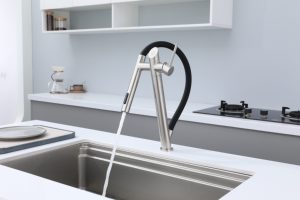 Rubinetto da <span class=keywords><strong>Cucina</strong></span> di Lusso Deao Nero con Design Estraibile, Funzione Doppia Acqua Calda e Fredda, <span class=keywords><strong>Miscelatore</strong></span> per Lavello - Product Image 2