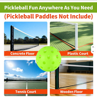 Ball de pickleball de haute qualité à 40 trous, moulé par rotation, pour l'extérieur, conforme aux normes de certification USAPA pour une utilisation compétitive
