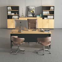 Bureau d'ordinateur en bois confortable, poste de travail modulaire extensible pour 2, 4 ou 6 personnes, mobilier de bureau moderne