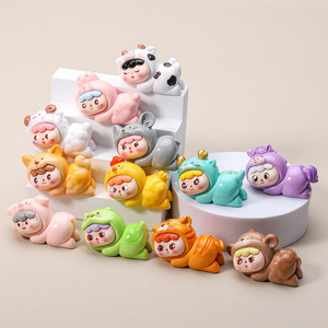 12 Figuras de Resina de Animales del Zodiaco, Lindas Figuras en Posición Acostada, Mini Adornos Coleccionables para Decoración del Hogar, Escritorio o Estante - Product Image 4