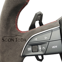 Audi RS A3 A4 A5 A6 A7 A8 C7 C8 S3 S4 S5 B6 B8 B9 RS3 RS4 RS5 Q3 Q5 Q7 Q8 için Özel Karbon Fiber Yarım Direksiyon Simidi