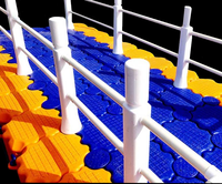 Ponton flottant en plastique en forme de U avec roulettes, plateforme flottante gonflable pour jet ski, bouée de quai pour bateau, vente en gros