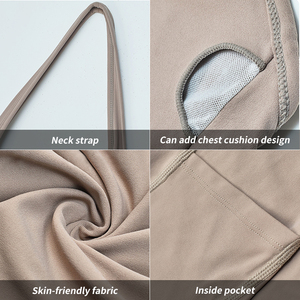 Vêtements de sport de haute qualité pour la salle de sport, robe de sport ajustée à séchage rapide, robe de tennis tendance pour femmes, style halter - Product Image 6