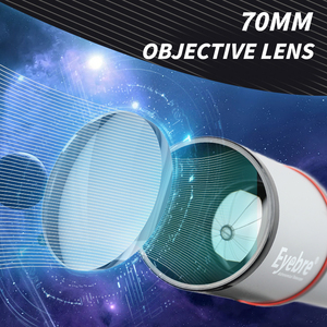 Telescopio astronómico ZHANJING 60070AZ con distancia focal de 600mm telescopio profesional compacto de apertura de 70mm para principiantes - Product Image 2
