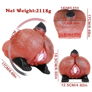 GEEBA Masturbateur masculin réaliste en forme de fesses d'animal, stimulateur de pénis en silicone souple, jouet sexuel anal pour homme, pour l'entraînement du pénis - Product Image 5