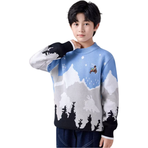 <span class=keywords><strong>Pull</strong></span>-over personnalisé pour enfants, imprimé animal, respirant, col rond, 100% coton, pour filles et garçons, hiver/printemps - Product Image 1