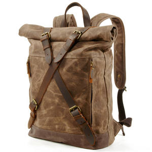 Sac à dos en toile à la cire d'<span class=keywords><strong>huile</strong></span> <span class=keywords><strong>de</strong></span> grande capacité 2020, Anti-vol, cartable <span class=keywords><strong>de</strong></span> voyage imperméable pour alpinisme, pour hommes, nouvelle collection - Product Image 3