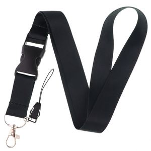 Lanière personnalisée avec porte-badge, logo imprimé sur mesure, en polyester, pour téléphone et clés - Product Image 2