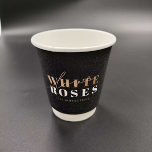 Emballage en papier pour tasse à café Récipient de nourriture Boîte à pizza Tasses jetables Doublures de friteuse à air 8oz-16oz Chaud avec bol à café Prendre du pop-corn - Product Image 5